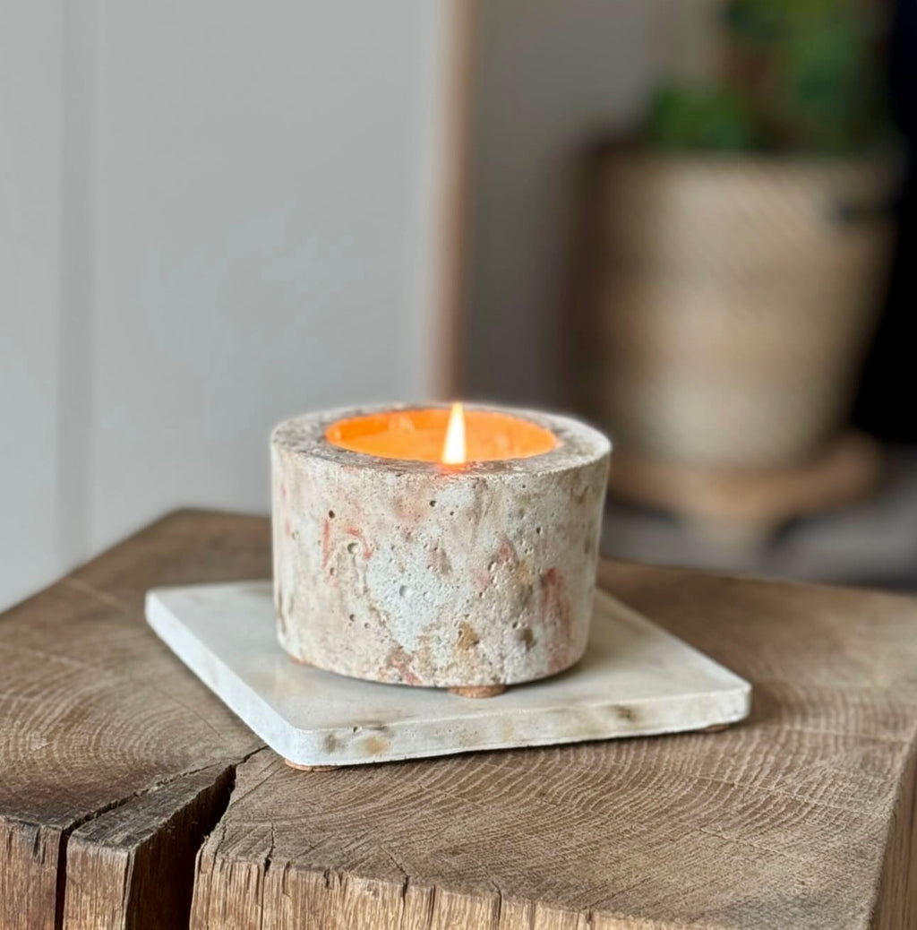 Lot de 4 recharges de cire SMALL +  Bougie "Ronde" Small +