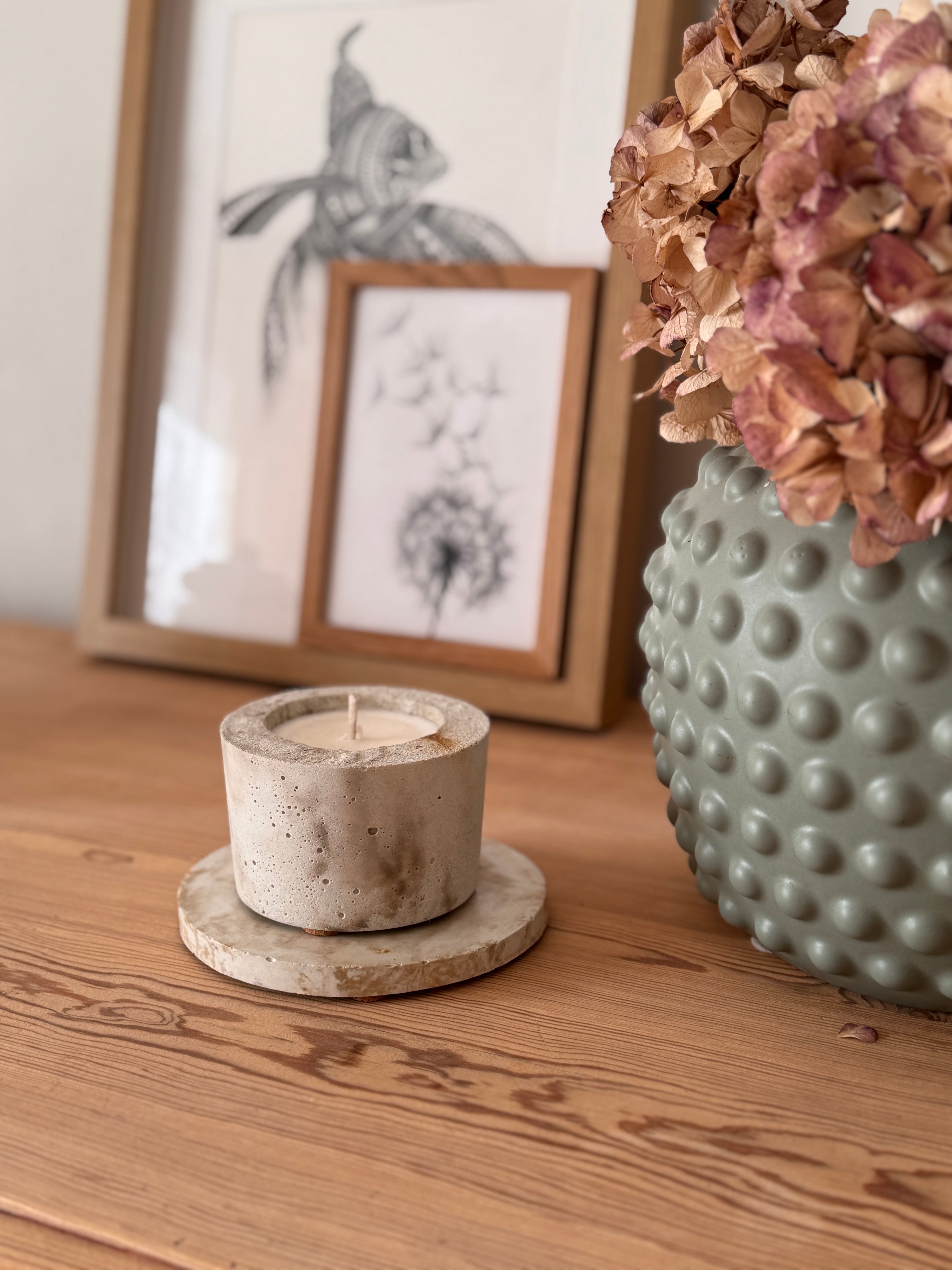 Bougie "Ronde" - Small - "Brown Effect"
